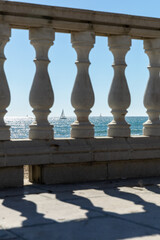Sunday at Sitges. Ships in the sea
