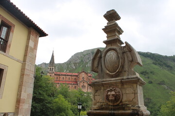 Monumento en Covadonga, Asturias, España
