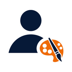 Art, artist icon. Glyph style vector EPS.