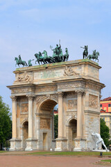 Fototapeta na wymiar arco della pace di milano in italia, 2 giugno 2022, arch of peace of milan in italy, 2 june 2022 