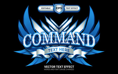 Command Badge with Editable Text Effect