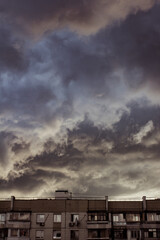 Fototapeta na wymiar Clouds background, unfocused background with clouds, dramatic storm clouds