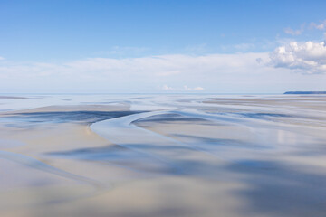 Baie du Mont Saint-Michel à marée basse