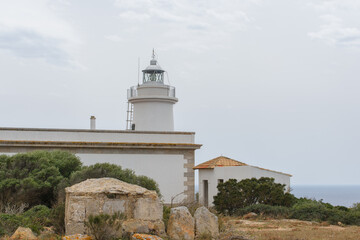 Fototapeta na wymiar Lighthouse at Cap Blanc in Mallorca, Spain