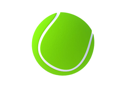 Tennis ball isolated on white background. 3d render