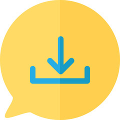 Download file in mobile phone button icon vector