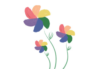 The flower is the best locked and uses digital design, Flower red, burgundy, navy blue rose, and green leaves. Wedding concept - flowers. Floral poster, invite. Vector 