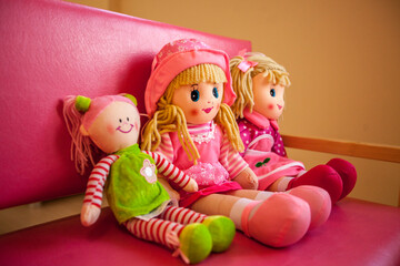 Toys for preschool kindergarten. Close-up. educational colorful children's toys