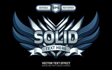 Solid Badge with Editable Text Effect