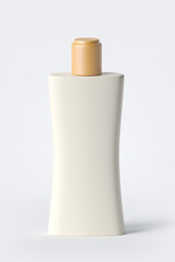 3d rendering, face care product, lotion, body care, bottle on white background