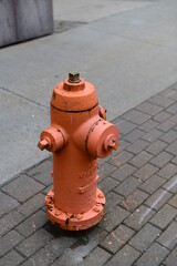 Fototapeta premium red fire hydrant on the street
