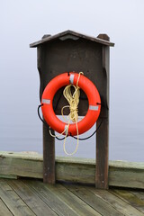 life buoy on pier