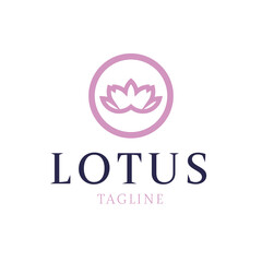 Abstract Lotus Flower Logo Design