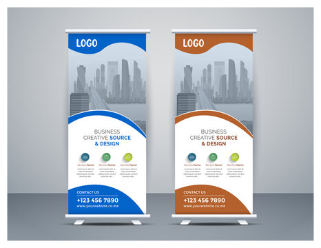 Professional, Clean and Modern Corporate Business Roll up Banner