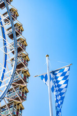 bavarian flag and a ferris wheel