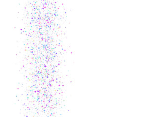 Bokeh Confetti. Blue Disco Glitter. Glitch Texture. Retro Realistic Template. Carnival Background. Fantasy Art. Laser Banner. Glamour Foil. Purple Bokeh Confetti