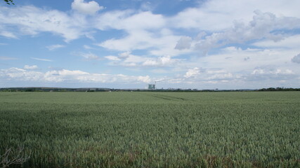 Buna, Kraftwerk, Industrie, Natur, Wolken, Himmel,