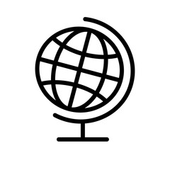 Globus, świat - ikona wektorowa