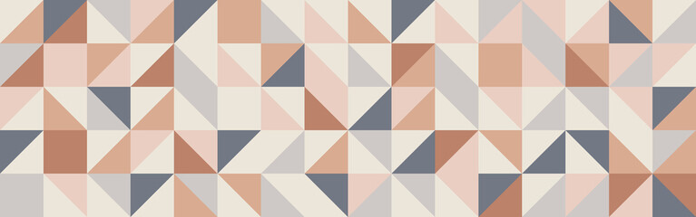Colorful trendy triangles background in modern style, flat vector illustration. Cover of pastel shades of geometric shapes in retro texture for web design or postcard.
