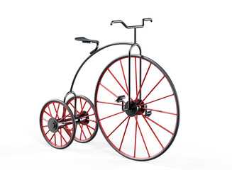 Fototapeta na wymiar Red bicycle, Bike theme elements, Street speed sport bicycle, 3d render
