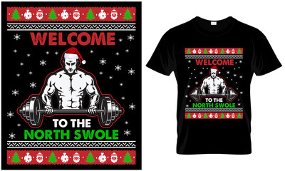 Welcome to the north swole fitness t-shirt design.