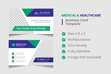 Medical business card template