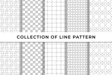 Line Abstract Collection of geometric seamless patterns simple minimal design