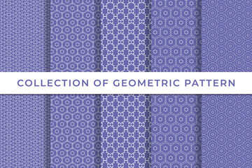 Abstract Collection of geometric seamless patterns simple minimal design