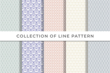 Line Abstract Collection of geometric seamless patterns simple minimal design