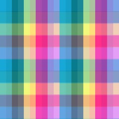 Bright seamless joyful checkered print for fabric in vector. Abstract geometric pattern.