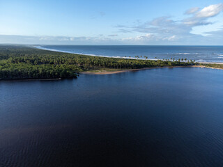 Incredible big river in the middle of the Atlantic forest