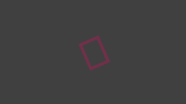 Colored squares animated on dark background