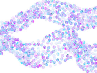 Iridescent foil confetti placer vector background. Delicate sparkling foil elements party decor top view. New Year confetti scatter shimmering texture.