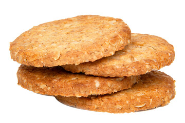 Cereal classic cookies isolated on the white background
