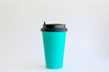 disposable beverage cup on a white background