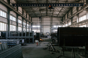 Metalworking factory production line. Production of spare parts
