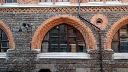 A window of a historic building in the center of Stockholm in Sweden.