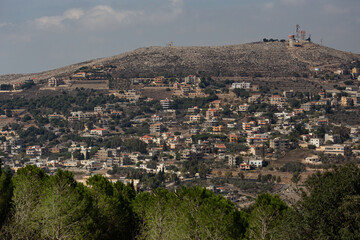 Fototapeta premium View from Tebnine Castle in southern Lebanon