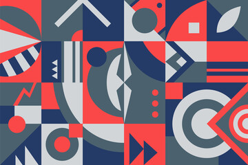 Obraz premium mosaic mural wallpaper geometric background vector colorful design eps 10.