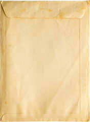 Old vintage paper sheet envelope element isolated