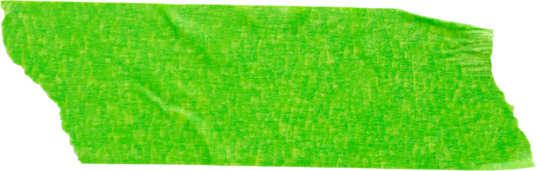 Green adhesive paper tape isolated