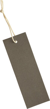 Blank price tag tied with string isolated