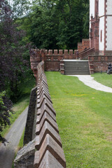 walls around the castle hradec nad moravici