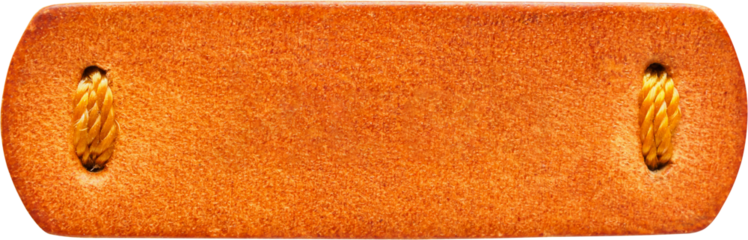 blank brown leather tag label element isolated
