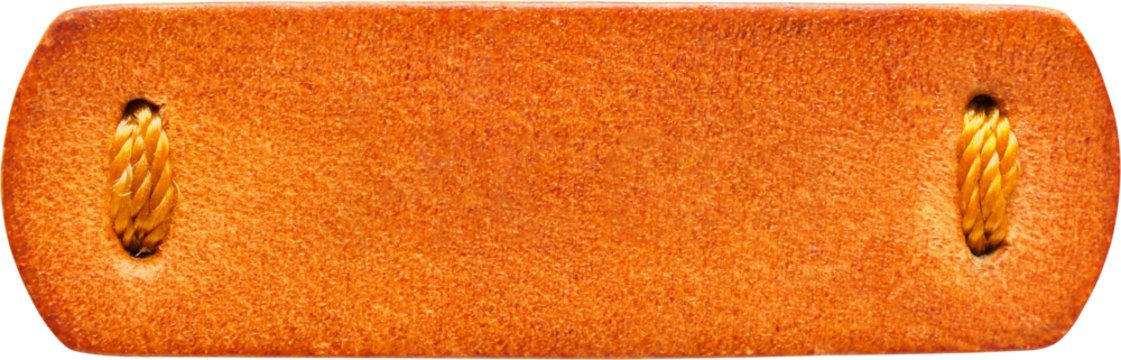 blank brown leather tag label element isolated