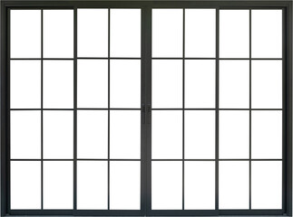 black metallic door element isolated