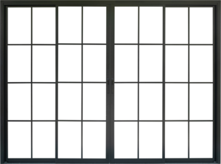 black metallic door element isolated