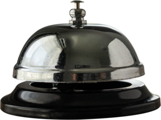 Hotel service bell isolated on white background