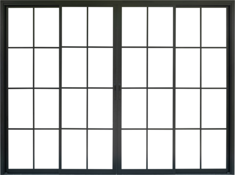 black metallic door element isolated