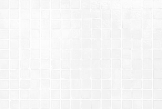 Abstract white mosaic tile texture background